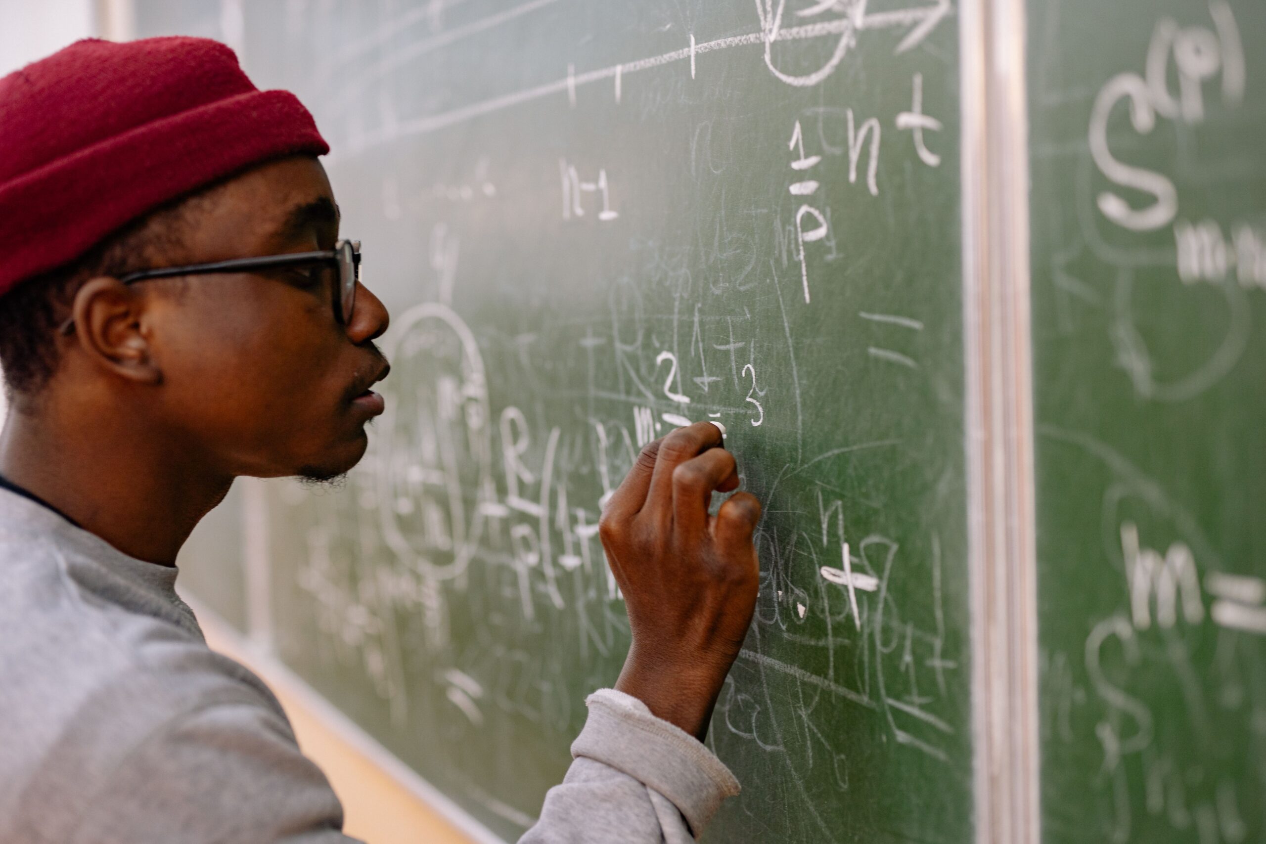 Educator teaching students